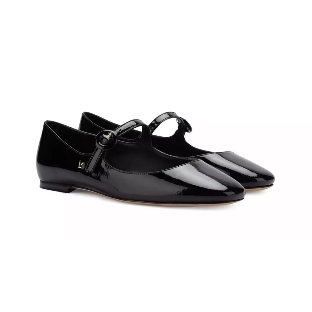 Larroude Blair Ballet Flat In Black Patent leather